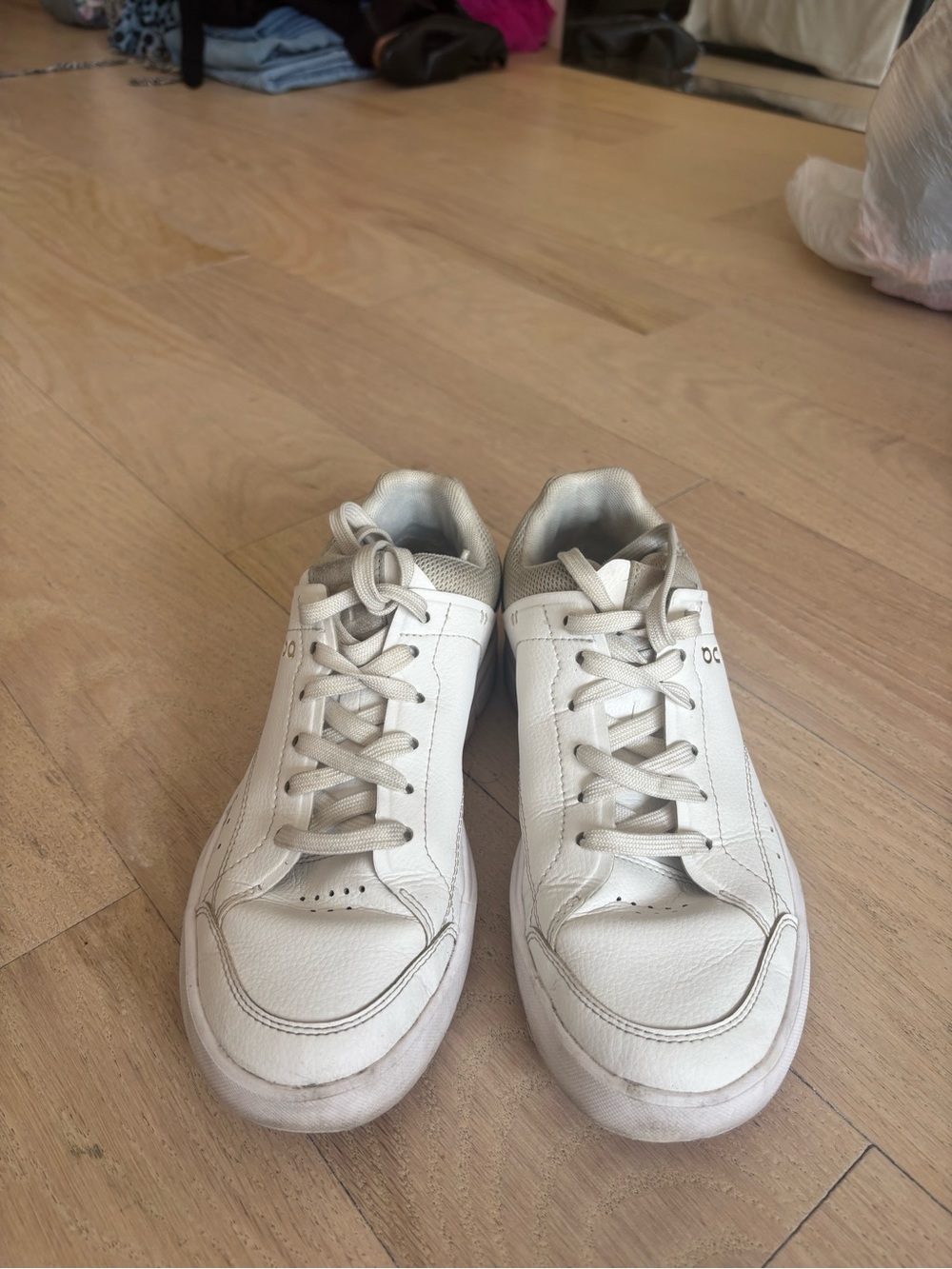 White Leather Sneakers - Casual Comfort